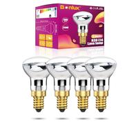 Bonlux E14 R39 25W Bombilla de Lava Lampara Reflector Focos Regulable Lava Lamp SES Bombilla de Edison Luz Cálida 2400-2600K Ángulo de Haz Amplio de 360 Grados 240V (4-Unidades)