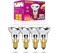 Bonlux E14 R39 25W Bombilla de Lava Lampara Reflector Focos Regulable Lava Lamp SES Bombilla de Edison Luz Cálida 2400-2600K Ángulo de Haz Amplio de 360 Grados 240V (4-Unidades)