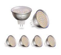 Bonlux GU5.3 MR16 Lámpara LED 5W AC220-240V Reflector Spot Light Blanco cálido 3000K 120 Grados para reemplazar 50W Bombilla halógena/Bombilla halógena (5 piezas, no regulable)