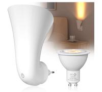Bonlux Lámpara de pared Enchufable GU10, Lámpara de Enchufe de pared con luz de Spot gu10, Lámpara de pared con Luz Cálida LED GU10, Iluminación Indirecta de pared Interior