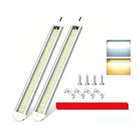 Bonlux Luz interior LED 12V para autocaravana - Barra LED con interruptor, 1800 lm, 3000K+6000K, ultraluminosa - Ideal para furgoneta, autobús, caravana, barco, cocina, baño, bar, camión