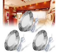 Bonlux Pack de 6 Focos LED Empotrados 12V, 3.5W (Equivalente 40W) Regulables Camper Downlight Luz Cálida 3000K, Para Caravana, Furgoneta, Barco, 58-60MM Apertura
