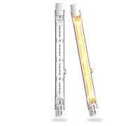Bonlux R7s Bombilla Halógena Linear 118mm 160W Blanco Cálido 2700K Regulable 2000lm J118 Tipo J Lámpara Foco Halogena de Tungsteno R7s AC220-240V (2 piezas)