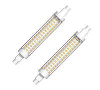 Bonlux R7S Bombilla LED 118MM 15W No Regulable J118 Lineal Slim 118MM Blanco cálido 3000K con 1300LM Doble Efecto Equivalente 150W Lámpara halógena AC 220 - 240V 360 grados (2-Unidades)