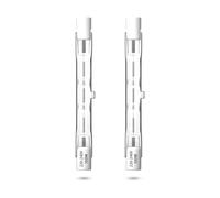 Bonlux R7S Halógeno 78mm 100W, R7s 78mm Bombilla Lineal Halogena 230V Regulable Blanco Cálido 2800K para Lámpara de Paisaje, Luz de Seguridad, Paquete de 2