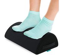 Bonmedico Cojin reposapies de oficina o para salon adaptable y antideslizante, banco rinconera cocina para descansar tus pies en casa, sentado en sillon o trabajo, apto para personas mayores en negro