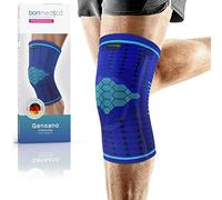 bonmedico Rodillera Deportiva de Compresión Rodilleras para Menisco y Ligamentos Soporte de Rodilla Unisex con Almohadilla de Gel de Silicona para Correr Gimnasio Entrenamiento Deportes Azul L