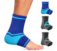 bonmedico Tobillera Ajustable para Tobillo - Soporte Tobillo Deportivo de Neopreno Transpirable para Hombres y Mujeres - Cierre Velcro Ajustable, Uso Diario y Entrenamiento Azul M