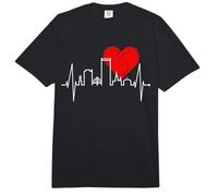 Bonn Skyline Heartbeat German Beethoven Lover I Love Bonn Comfort Colors Adult Heavyweight T-Shirt