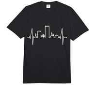 Bonn Skyline Heartbeat German Beethoven Lover I Love Bonn Comfort Colors Adult Heavyweight T-Shirt