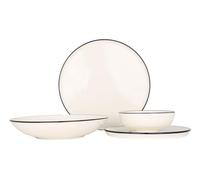 Bonna Juegos de vajilla - Linea Black - 24 piezas - 6 Personas - Porcelana