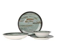 Bonna Juegos de vajilla - Madera - 24 piezas - 6 Personas - Porcelana