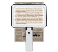 Bonna Lupa de Lectura Plegable, Equipada con una lámpara integrada y una Gran Lupa de página Completa, es Adecuada para Personas Mayores y Personas con discapacidad Visual para Leer Letras pequeñas.