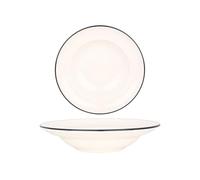 Bonna Plato de pasta - Linea Black - Porcelana - 27 cm (400cc) - juego de 2