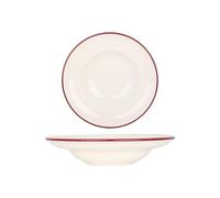 Bonna Plato de pasta - Linea Burgundy - Porcelana - 27 cm (400cc) - juego de 2