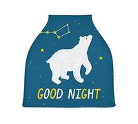 Bonne Nuit Ours Polaire Cubierta de Lactancia Materna Asiento de Bebé Cubierta de Cochecito Transpirable Carros de La Compra Cubierta para Niños Niñas