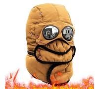 Bonnet D’Hiver Chaud Et Épais - Couverture Intégrale 28 X 22 X 5 Cm | Avec Lunettes Et Masque Amovibles, Casquette Anti-Vent Pour Hommes, Équitation, Camping, Cyclisme, Moto, Snowboard, Randonnée