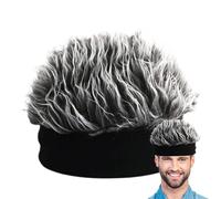Bonnet with Men's Wig - Hip Hop Hop Hop Hop con cabello corto realista | Accesorio original y divertido, peluca de punta para un estilo interior y exterior único