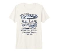 Bonneville Salt Flats Utah Speedway Diseño Envejecido Camiseta Premium