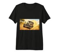 Bonnie & Clyde Historia de Amor romántico Vintage Primera Escape Camiseta Premium