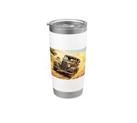 Bonnie & Clyde historia de amor romántico vintage Primera Escape Vaso térmico de acero inoxidable de doble pared