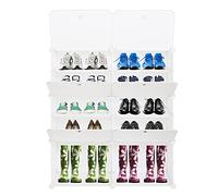 Bonnlo Mueble Zapatero Plástico, 8 Compartimentos para 32 Pares, Zapateros con Puertas, Estantería, Modular, para Salón, Pasillo, Entrada, Dormitorio (Blanco, 72 * 32 * 92cm)