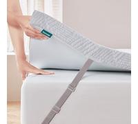 Bonnvia Cubrecolchón de 5 cm de grosor, con funda de fibra de bambú lavable a máquina