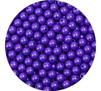 BONNY BOXX 60 cuentas redondas acrílicas de 16 mm, color morado profundo, bolas de goma de mascar de resina plástica, cuentas gruesas para hacer collares y pulseras, suministros de manualidades