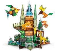 BONNYCO Bloques Magneticos Construccion Niños con Figuras de Animales 50 Pcs. Construcciones Magneticas Niños con Ilustraciones, Regalo Infantil. Juguetes Educativos 3 4 5 6 7 8 10 Años Navidad