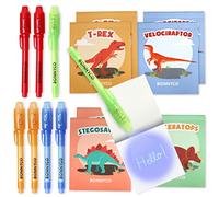 BONNYCO Boligrafo Tinta Invisible y Libreta Dinosaurios, Pack de 8 Regalos Cumpleaños Niños Colegio. Detalles Cumpleaños Niños, Relleno Piñata Infantil. Regalos Alumnos Primaria Fiesta Infantil