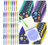 BONNYCO Boligrafo Tinta Invisible y Libreta Espacio Pack 32 Regalos Cumpleaños Niños Colegio, Detalles Cumpleaños Niños, Relleno Piñata | Regalos Alumnos Primaria, Fiesta Infantil Galaxia
