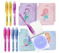 BONNYCO Boligrafo Tinta Invisible y Libreta Sirenas Pack x8 Regalos Cumpleaños Niños Colegio, Detalles Cumpleaños Niños, Relleno Piñata Infantil | Regalos Alumnos Primaria Fiesta Infantil