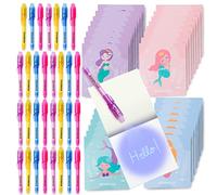 BONNYCO Boligrafo Tinta Invisible y Libreta Sirenas Pack x32 Regalos Cumpleaños Niños Colegio, Detalles Cumpleaños Niños, Relleno Piñata Infantil | Regalos Alumnos Primaria Fiesta Infantil