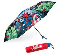 BONNYCO Paraguas Plegable Infantil de Avengers con Funda de Viaje