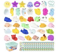 BONNYCO Squishy Pack 40 Regalos Cumpleaños Niños Colegio, Juguetes Kawaii