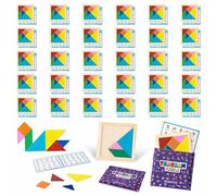 BONNYCO Tangram Infantil de Madera Pack 30 Regalos Cumpleaños Niños Colegio