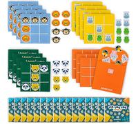 BONNYCO Tres en Raya Niños Animales Pack 16 Regalos Cumpleaños Niños Colegio Detalles Cumpleaños Infantil, Relleno Piñata Regalitos Invitados | Regalos Alumnos Primaria, Mini Juegos 3 en Raya