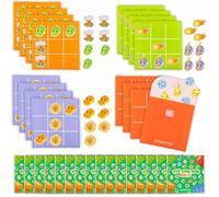 BONNYCO Tres en Raya Niños de Dinosaurios, Pack 16 Regalos Cumpleaños Niños Colegio. Detalles Cumpleaños Infantil, Relleno Piñata Regalitos Invitados. Regalos Alumnos Primaria, Mini Juegos 3 en Raya