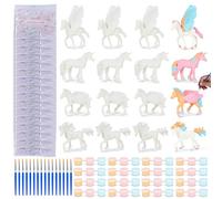 BONNYCO Unicornios para Niñas Regalos Cumpleaños Niños Colegio, Figuras Para Pintar Pack 16 Detalles Cumpleaños Niños, Relleno Piñata | Regalos Alumnos Primaria, Manualidades Fiesta Infantil