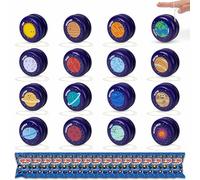 BONNYCO Yoyo Niños Galaxia Pack 16 Regalos Cumpleaños Niños Colegio. Yoyo Madera, Detalles Cumpleaños Infantil Espacio. Pack Yo Yo para Relleno Piñata, Regalos Alumnos Primaria, Regalitos Invitados