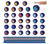 BONNYCO Yoyo Niños Galaxia Pack 32 Regalos Cumpleaños Niños Colegio. Yoyo Madera, Detalles Cumpleaños Infantil Espacio. Pack Yo Yo para Relleno Piñata, Regalos Alumnos Primaria, Regalitos Invitados