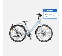 (Bono gratuito: 167 €) Heybike Helio U C La bicicleta eléctrica utilitaria inteligente para el día a día, la familia y la ciudad - Azul glaciar