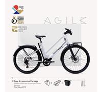 (Bono gratuito: 370 €) EBI AGILE Urban Aluminum C Bicicleta eléctrica cómoda para una movilidad urbana fiable - Cuadro bajo / Blanco