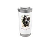 Bonobo Camisa en peligro de extinción Bonobo Gran simio en peligro de extinción Vaso térmico de acero inoxidable de doble pared