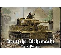 Bonoff Letrero de metal vintage retro colección letrero de hojalata Defensa tanque tigre decoración de pared 12 x 8 pulgadas póster hogar bar restaurante garaje café letrero de metal regalo