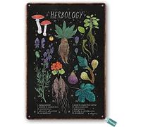 Bonoff Póster de metal con diseño de plantas mágicas de herbología, decoración de pared, póster de metal de 8 x 12 pulgadas
