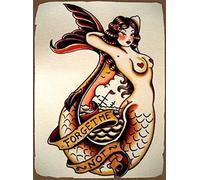 Bonoff The Original Sailor Jerry Pin Ups - Placa de metal para pared (8 x 12 pulgadas, A37)