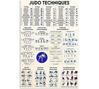 Bonoff Udo Knowledge Learning Judo Gym Judo Techniques Educativo Vintage Decoración Póster Arte Pared Cartel Metal Cartel 8x12 Pulgadas