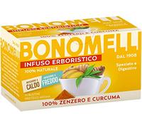 Bonomelli Infusi Erboristici Zenzero e Curcuma perfusión con jengibre y cúrcuma paquete con 16 filtros 100% ingredientes naturales