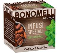 Bonomelli Infusi Speziali Cacao e Menta Infusión de Cacao y Menta Paquete de 10 Filtros Ingredientes 100% Naturales